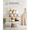 Cabinet Organizer Shelf Set of 4 Kitchen Counter Shelves Kitchen Storage Spice Rack Stackable Expandable Metal and Engineered W
