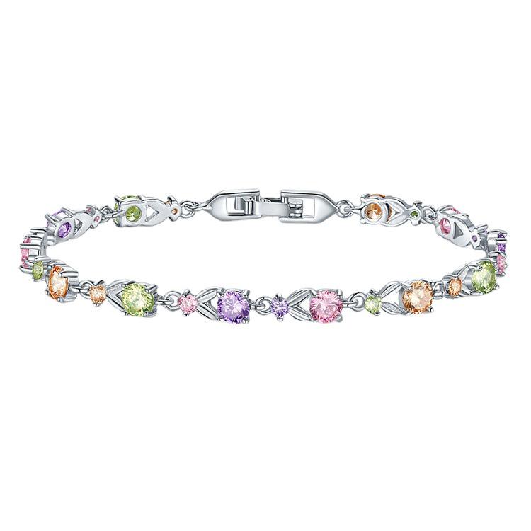 Kerastase Mori Girl Zircon Bracelet with Austrian Crystal, Gold-Plated Jewelry