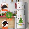 1 Set Santa Claus Garage Decoration Elk Atmosphere Decorative Christmas Fridge Magnets Holiday Cartoon Refrigerator
