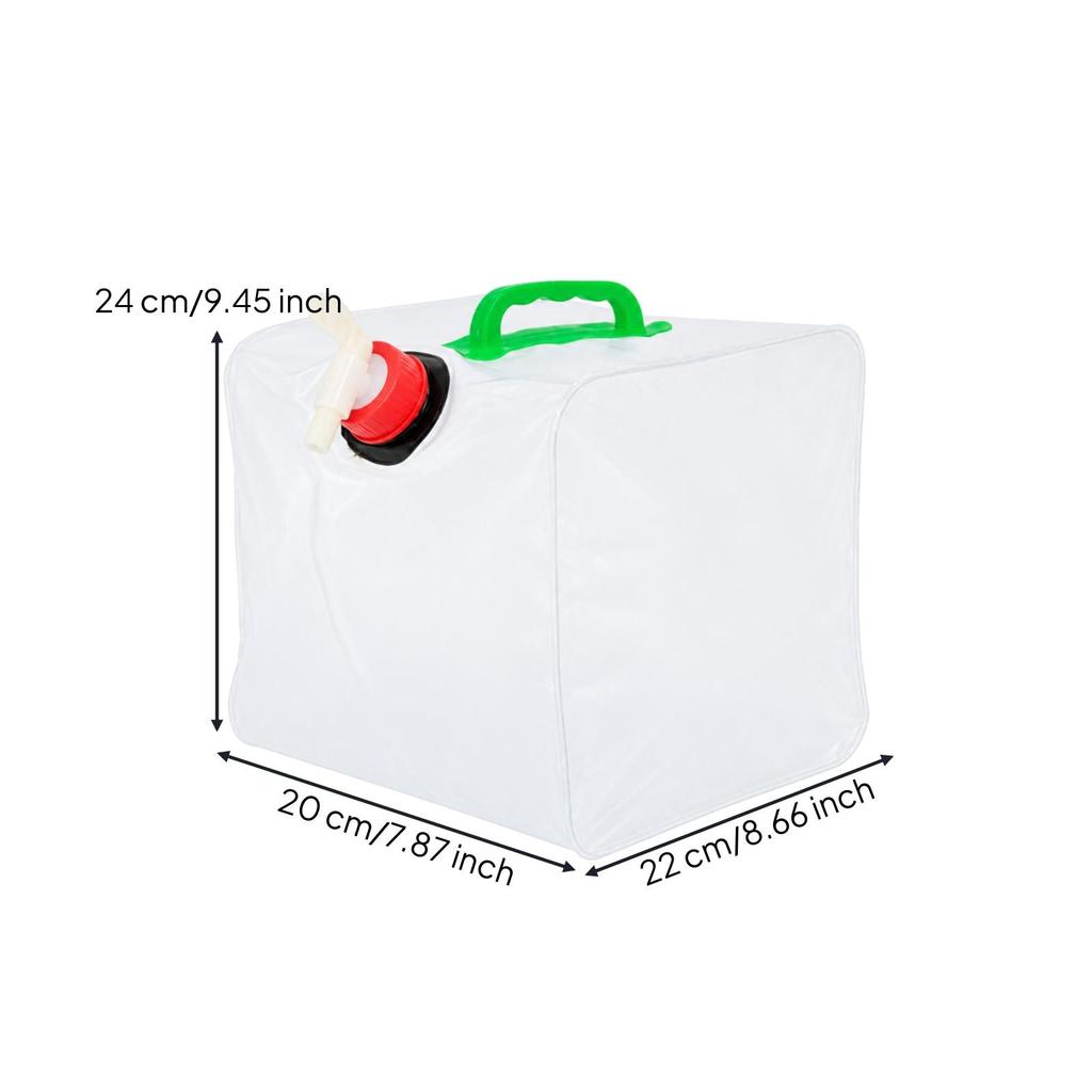 Foldable PVC Water Container SpaceSaving Jug with Handle Portable for Camping,