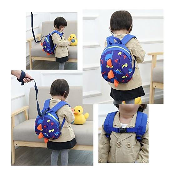 [Fake Face] Dinosaur Backpack, Going to Kindergarten, Cute, Children, Preventing Lost, Harness, Kids Bag, Boys, Girls, Rucksack, Kindergarten,