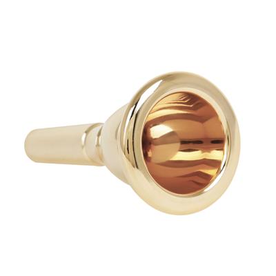 Tuba bocal sólido durável construção de latão banhado a ouro acessórios para instrumentos musicais