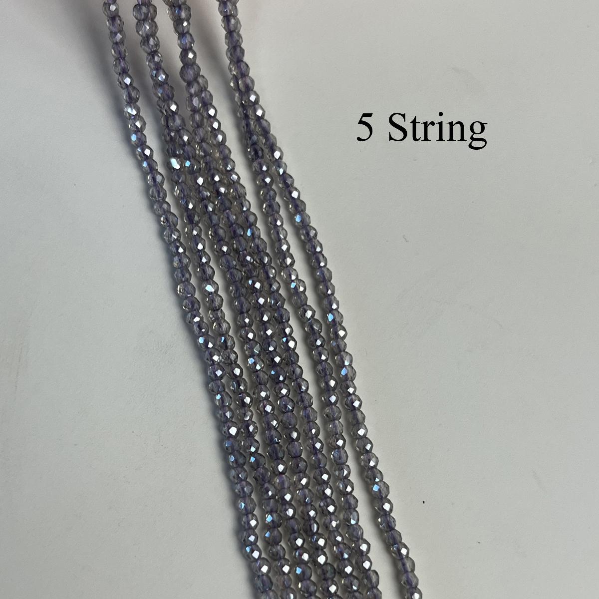 

5 нитей, Сверкающие лавандово-серые переливающиеся посеребренные стеклянные бусины 2 мм/3 мм, Изящные россыпные бусины для DIY минималистичного браслета в стиле фейрикор, изготовление ювелирных изделий 38 см 5String/2mm-38cm серый