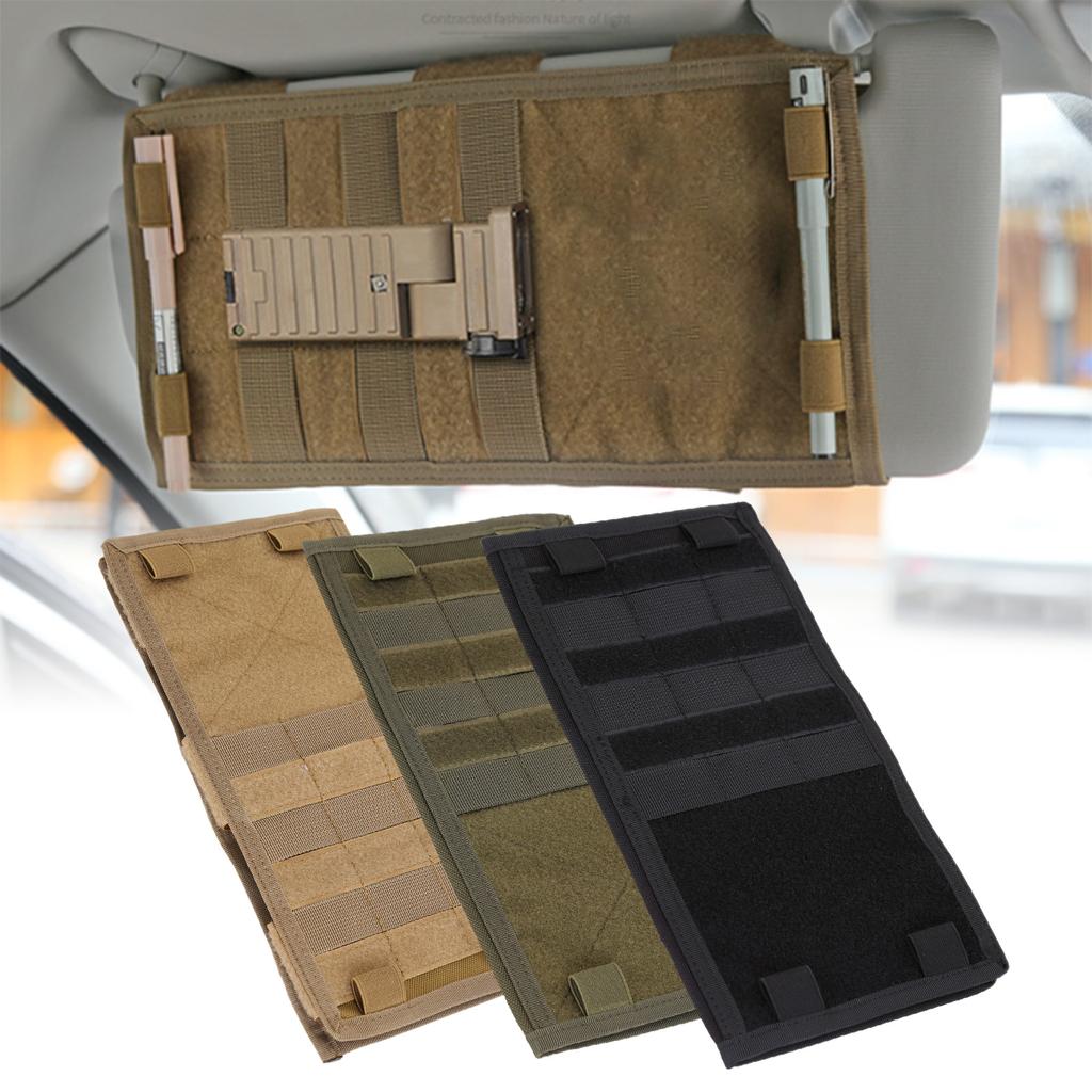 Braiding Slot Vehicle Visors Storage Holder Pouch with Strap Visors Panel Organizers Pouch Tactic Car Sun Visors Cover