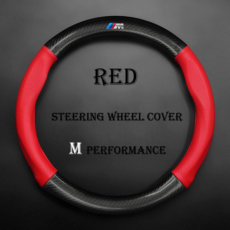 KYLZ4 New BMW-MCar Steering Wheel Cover For BMW M PowerM3 M4 M5 E36 E39 E46 E60 E90 E91 F01 F10 F15 F20 F30 G05 X3 X5 X7 3 5 7 Series
