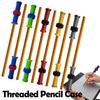 Stress Relief Threaded Pencil Case Relieve Anxiety Rotating Pen Cap  for School Office Home