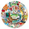 Italian Scenery Cartoon Stickers (50pcs) – Waterproof Travel & Journal Decoration