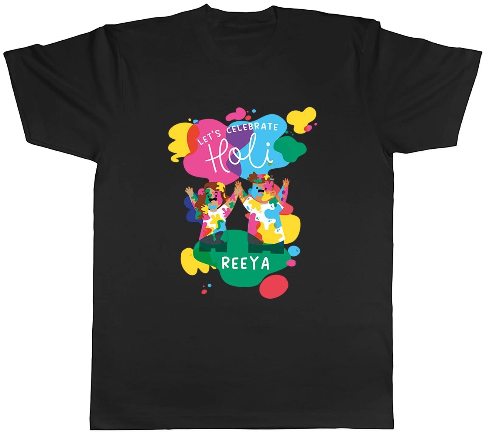 Personalised Let s Celebrate Holi Colour Festival Mens T-Shirt Tee Gift Top XXXXL