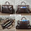 Black Angel Genuine Leather 14.2" Laptop Messenger Bag for Men