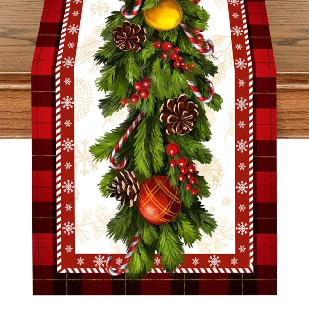 Faceless Gnome Christmas Table Runner Ornament New Year Tablecloth New Table Decor  For Home