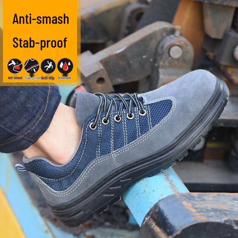 Bozong Men s Steel Toe Suede Safety Shoes 35