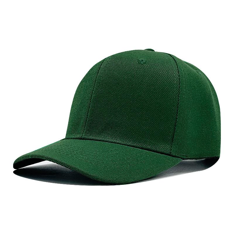 Solid color hardtop baseball cap acrylic hat hot selling versatile cap sun hat printing
