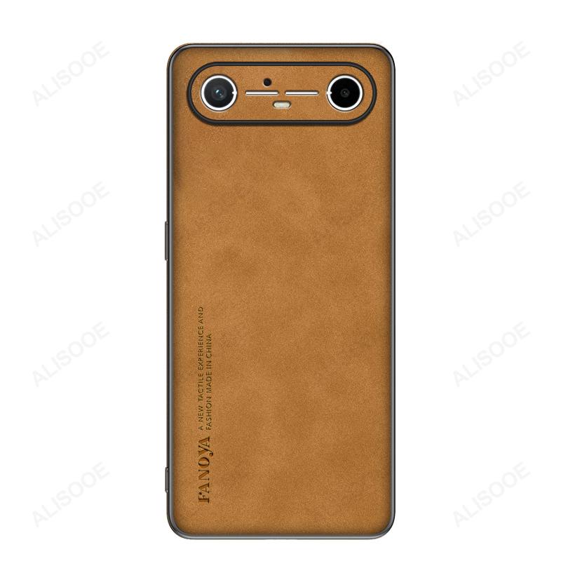 Frosted PU-Leather Funda for for Tecno Spark Slim 4G Case for Tecno Pova Slim 5G Cover Matte Plastic Full Protection Back Capa