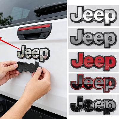 15.8CM ABS Auto Side Body Trunk Emblem Badge Sticker for Wrangler Grand Cherokee Compass Renegade Patriot Rubicon Liberty