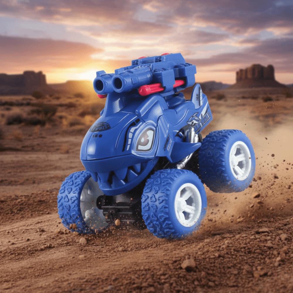 Off-Road Vehicle Dual Ballistic Drop-Resistant Car Retractable Dinosaur Car  Children's Toy