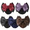 Women Pro Bow Barrette Hair Clip Cover Bowknot Bun Snood Hairnet Hair Accessory