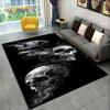 Teppich mit Horror-Totenkopf, Gothic-Hexerei, Teppich für Wohnzimmer, Schlafzimmer, Sofa, Spielzimmer, Fußmatte, Dekoration, rutschfeste Bodenmatte