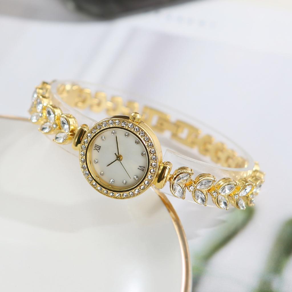 Mermaid Women's Watch Luxury Bracelet Watch with Rhinestone Dial Rose Gold Adjustable Band