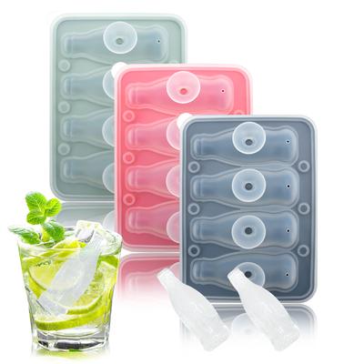 Forma na kostki lodu 3D w kształcie butelki Coca-Coli, silikonowa forma do lodu klasy spożywczej z pokrywką, praktyczne narzędzie do robienia lodów na patyku do użytku domowego