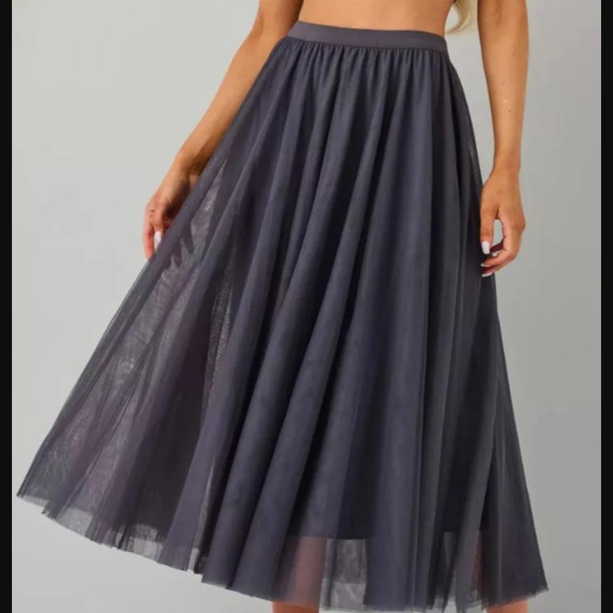Women's Mid-length Mesh Tulle Skirt
