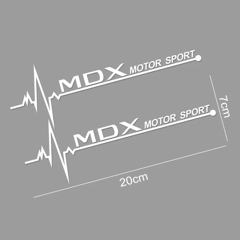 2PCS Car Side Window Sticker Decoration Auto Reflective Vinyl Trim Decal Accessories Sport Styling For Acura MDX RDX TLX ILX