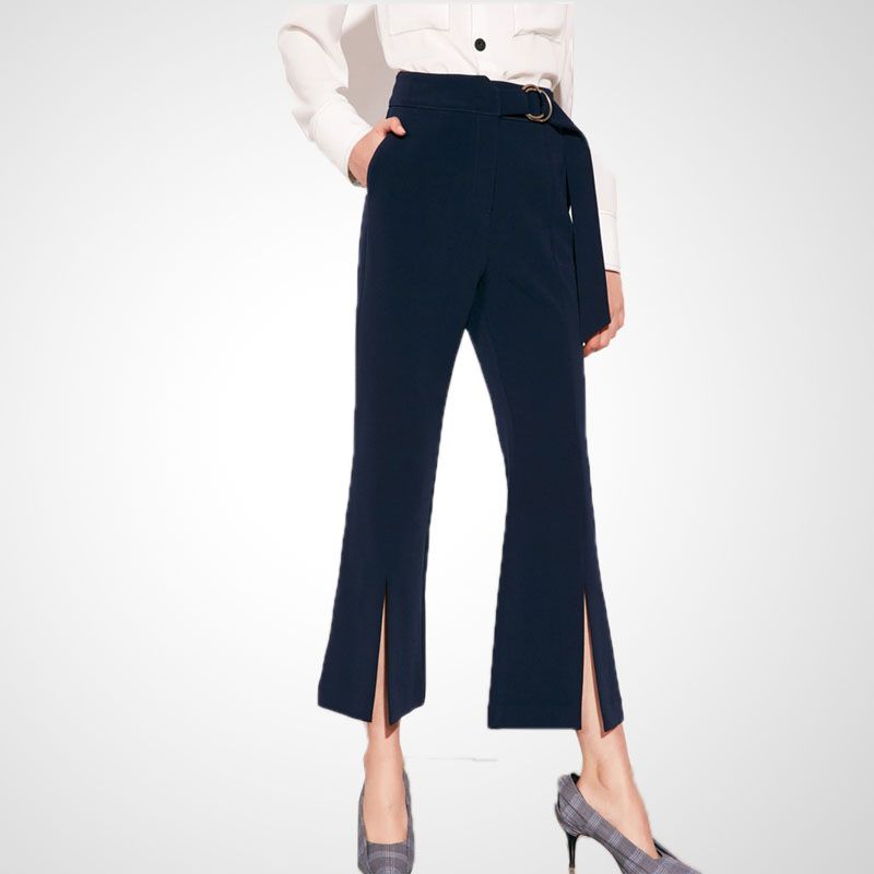 

Classy Fashion Women s Wear 2025 Complex Season New Arrival plus Size Crotch Leg Thickness Women s Pants High Waist Slimming All-Matching Loose Pants Navy blue M