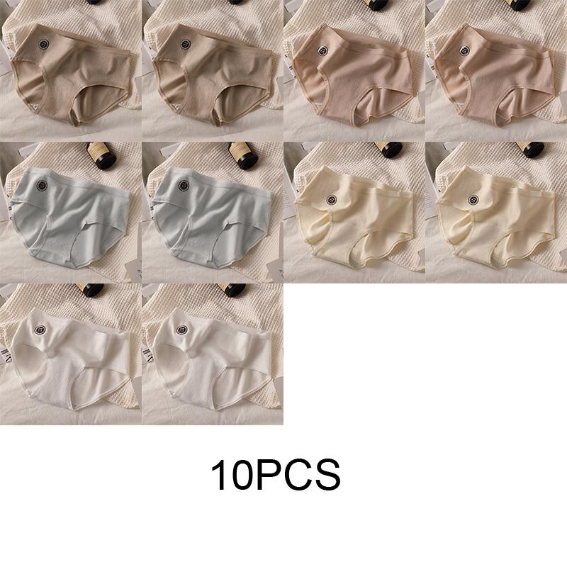 

10PCS Sexy Panties Ladies Panties Cotton Collection Ladiess Cotton Briefs Underwear Japanese Woman Lingerie Plus Size Seamless Underpa Practical Use M&10PCS