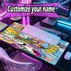 Personalizowana podkładka pod mysz z imieniem i wzorem anime, Mata na biurko do laptopa PC, Dekoracyjna mata na biurko do domu, Podkładka pod klawiaturę, Prezent