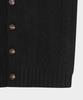 Brooks Brothers Wool Aran Cable Mock Neck Cardigan (Black) (Bbwcmmf404)