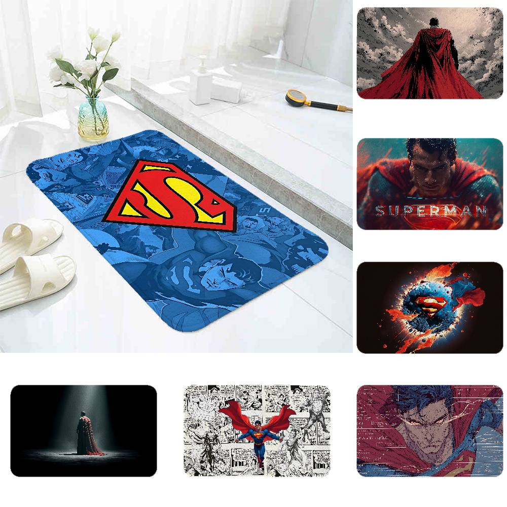 S-Superman Floor Mats Home Laundry Rug Carpet For Living Room Decor Lounge Area Anti-slip Foot Mat Entrance Doormat