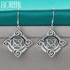 Hängende Ohrringe aus 925er Sterlingsilber mit geometrischem Muster, modischer Hochzeitsschmuck