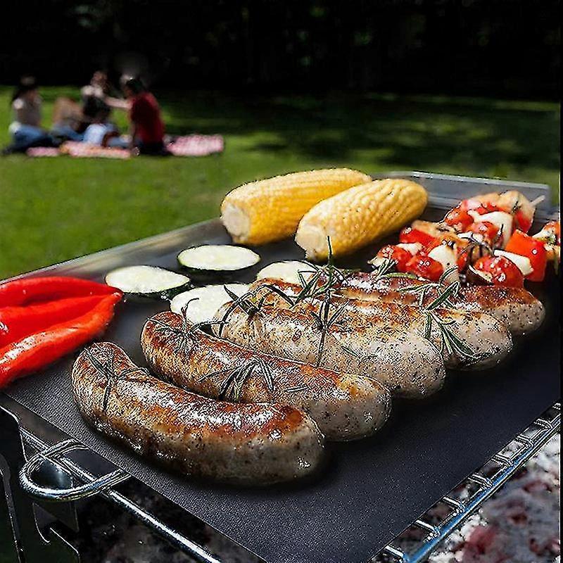 Grill Mat 50x40cm Set Of 6, Bbq Grill Mat, Teflon Oven Mat Fiberglass Mats Barbecue Mat Non-stick Bbq Mat
