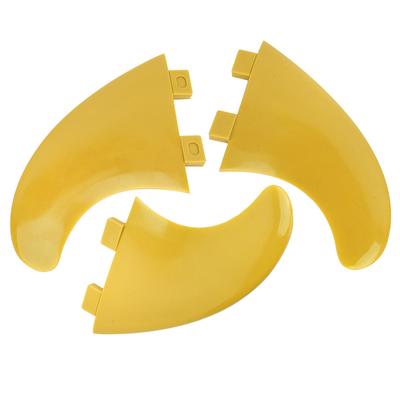 3pcs FCS G5 Surfboard Tail Fin Left Middle Right Surfing Accessories for Longboard ShortboardYellow