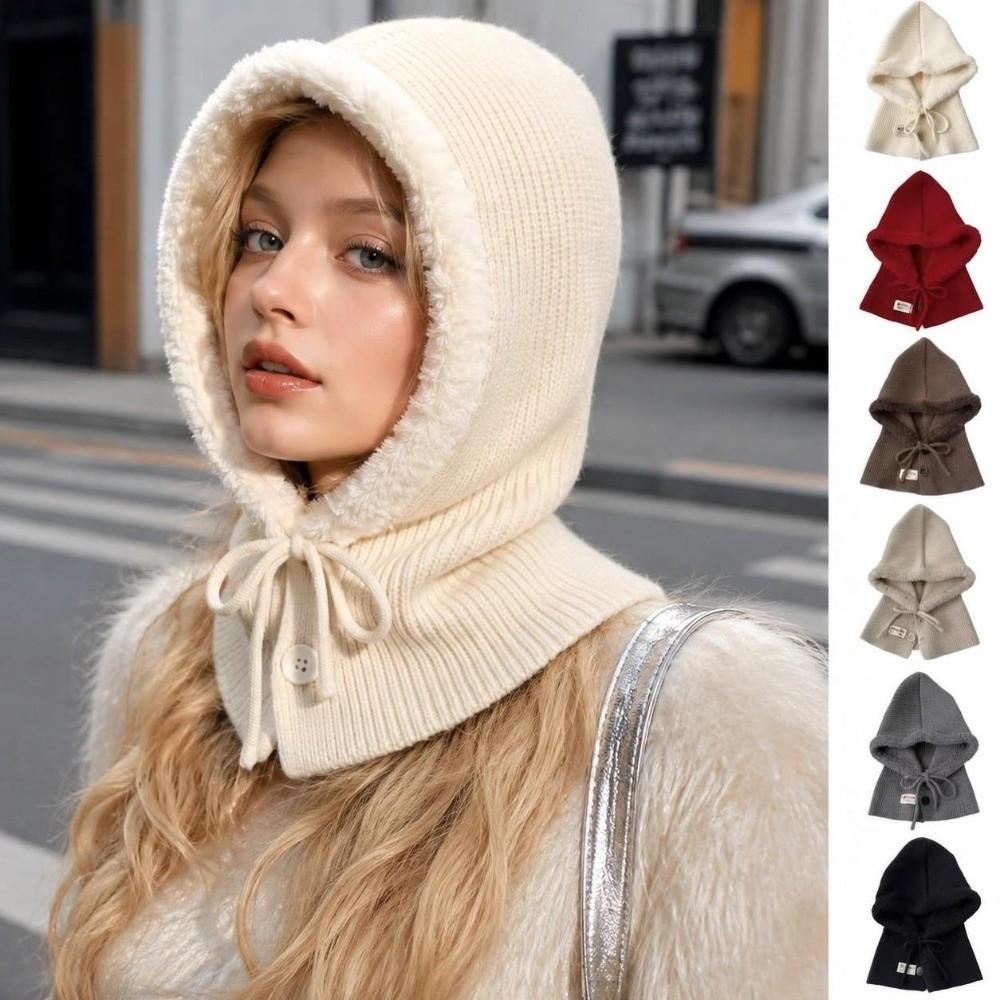 Windproof Earflap Hat Warm Ear Protection Hat Fashion Knitted Hat Women Girls