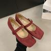 Fashion Bailamos 2025 Spring Brand Women Flats  Soft Leather Eelgant Dress Shoes Square Toe Shallow Slip On Ladies Casual Ballet Shoes