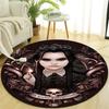 1pc Addams Family Wednesday1 Design Printed Area Round Carpet for Bedroom Living Room Home Decor Rugs Mat Non Slip Mat Rug for Bedside