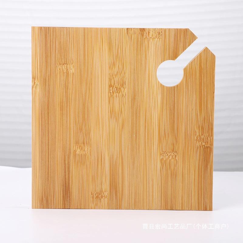Bamboo Serving Tray With Integrated Wine Glass Holder Multi-Functional Snack Appetizer Platter Dining Picnic Party