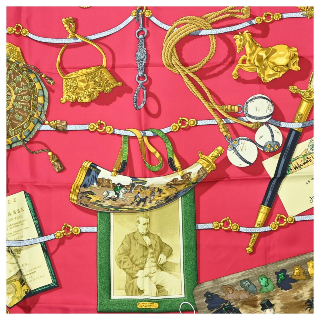 Auth HERMES Carre 90 Scarf Memoire d'Hermes Silk he8813jh Used