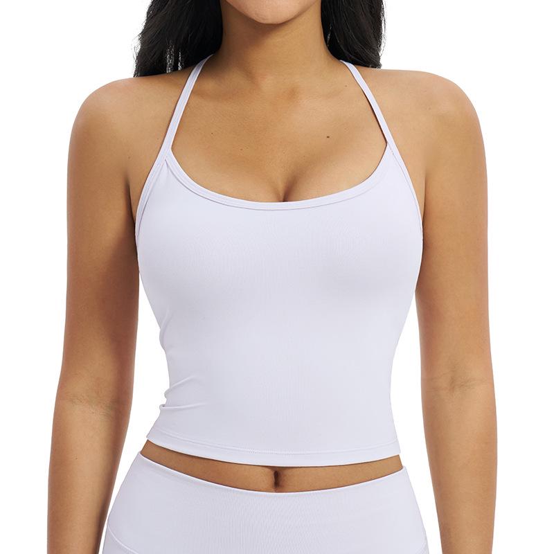 

X-Back Cross-Stitch Knit Sports Vest: Tight Yoga & Running Top XL