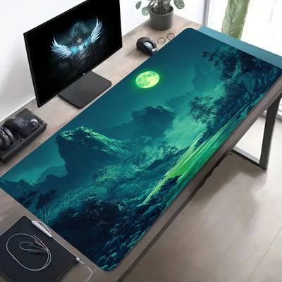 Gamer Desk Setup Gaming Mouse Pad Large Cloth Surface Non Slip Rubber Base Desk Mat for PC Laptop Keyboard