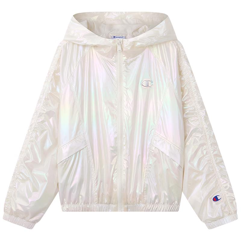 Champion Girls' Rainbow Laser Zipper Hooded Jacket