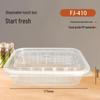 Disposable Rectangular Takeaway Meal Box with Transparent Lid