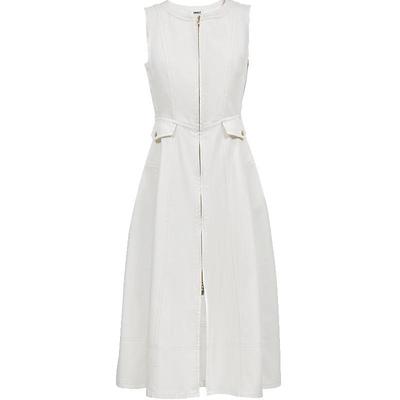 2025 Fall Washed Two-Way Zipper Sleeveless Denim Dress