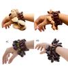 Decoração de Sino de Cura Sonora Pulseira de Casca de Fruta Natural Chocalho de Pulso Percussão Sinos para Meditação em Jardim ao Ar Livre