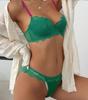 Thin lace sexy women's seamless bra, comfortable upper support, large chest, small French adjustment type gathering underwear
