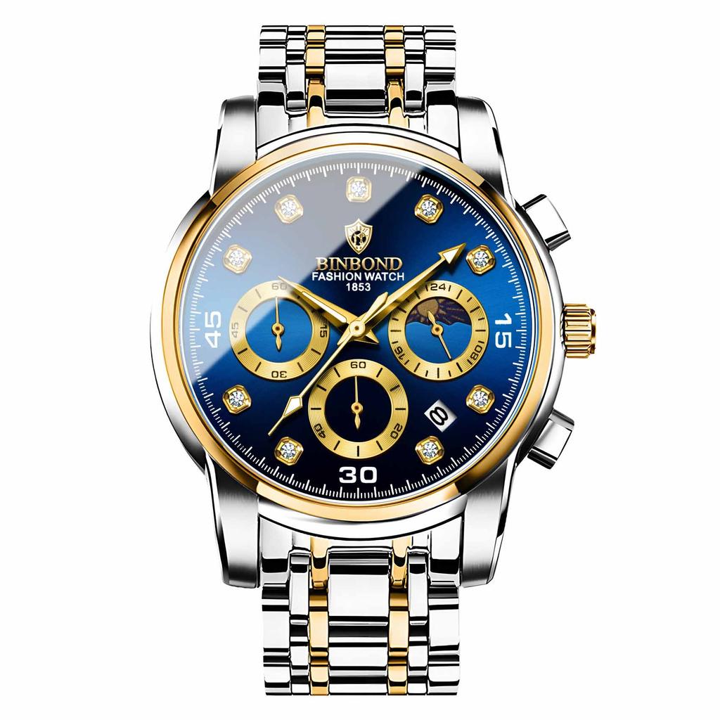 Men's Waterproof Luminous Running Alarm Clock Watch