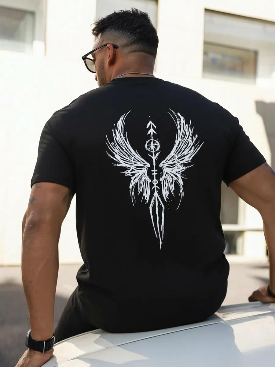 Pinterest Wings print T-shirt on the back S