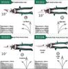 SATA Aviation Snips Sheet Metal Shears: Left, Right, Straight Heads (Models 93101-93104)
