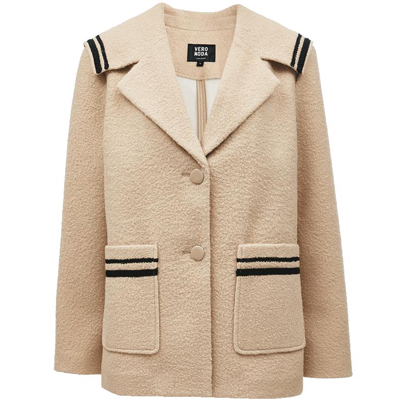 

VEROMODA Women s College Style Sailor Collar Short Jacket L