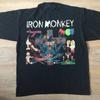 Maglietta Nera in Cotone Banda Iron Monkey Taglie Complete S-5XL T-Shirt Unisex